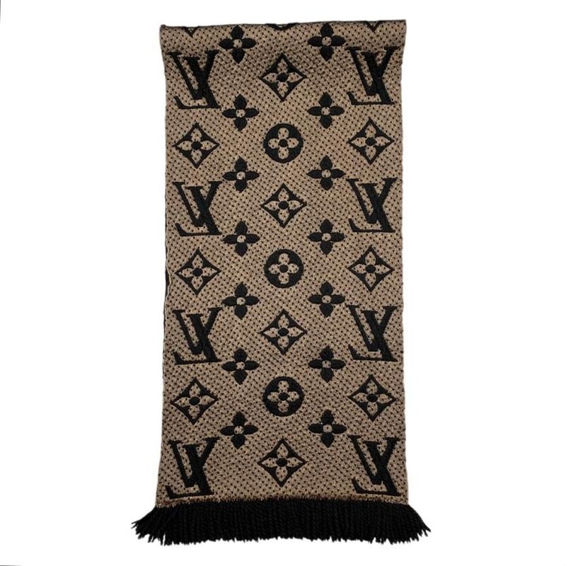Louis Vuitton Muffler Echarpe Giant Monogram Jungle Wool Silk Scarf — view 5