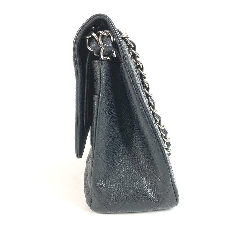 Chanel Shoulder Bag CC Quilted 30 Caviar Leather Black — view 4