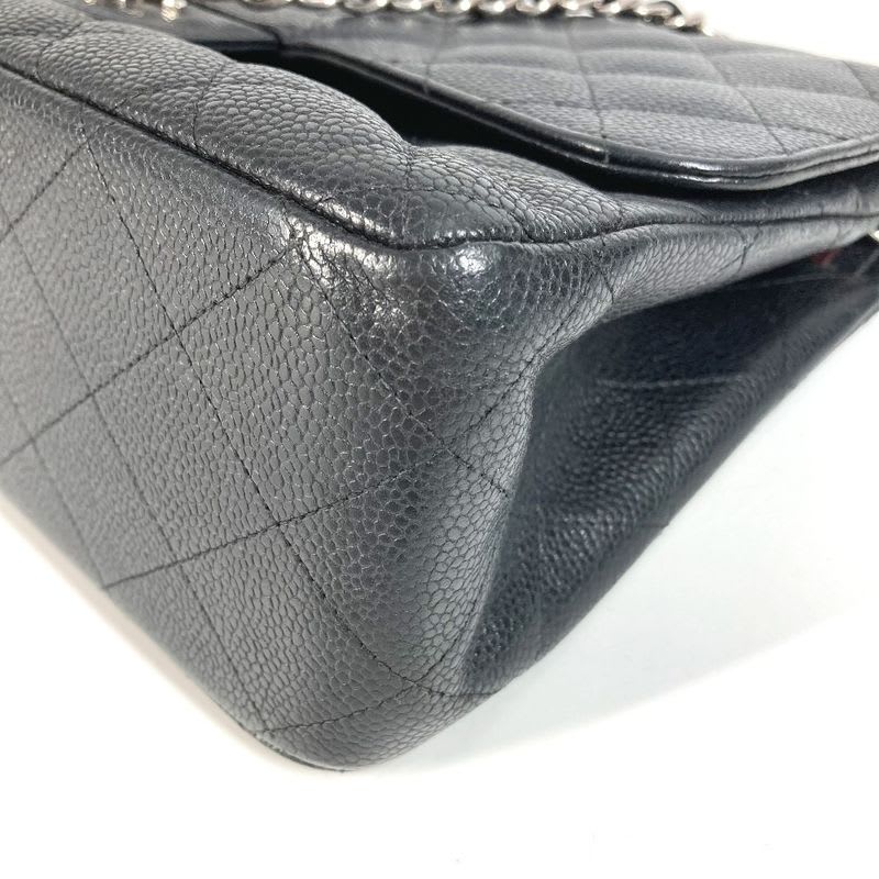 Chanel Shoulder Bag CC Quilted 30 Caviar Leather Black