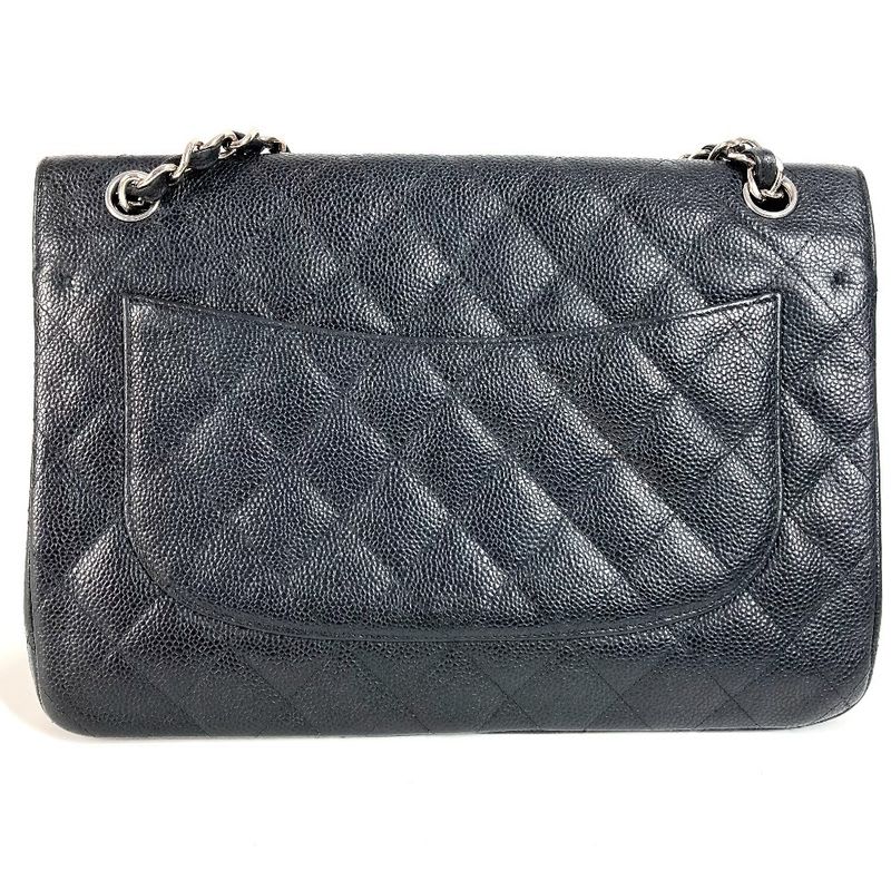 Chanel Shoulder Bag CC Quilted 30 Caviar Leather Black