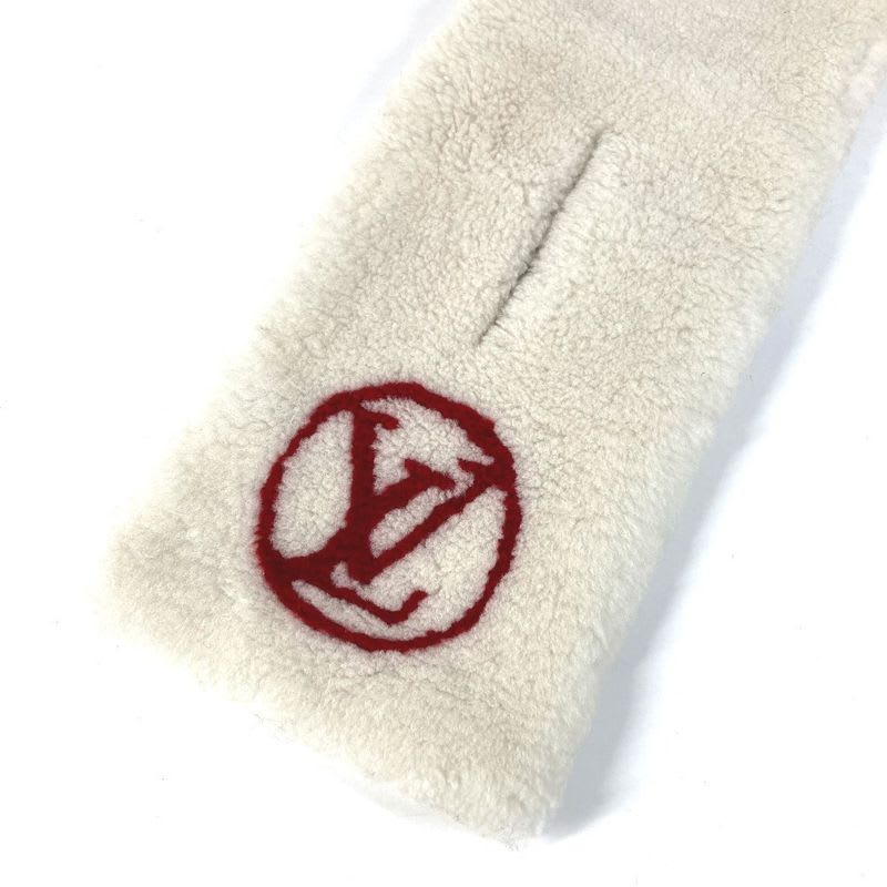 Louis Vuitton Muffler Echarpe Shear Ring Darling Cashmere White Scarf — view 3