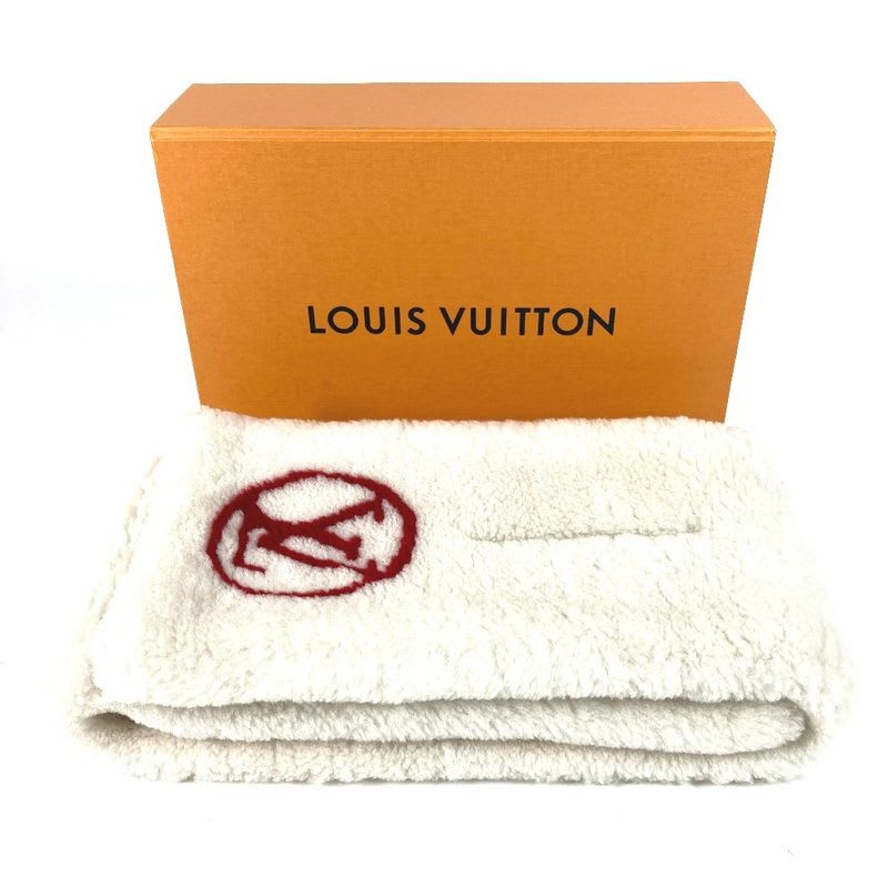 Louis Vuitton Muffler Echarpe Shear Ring Darling Cashmere White Scarf — view 7