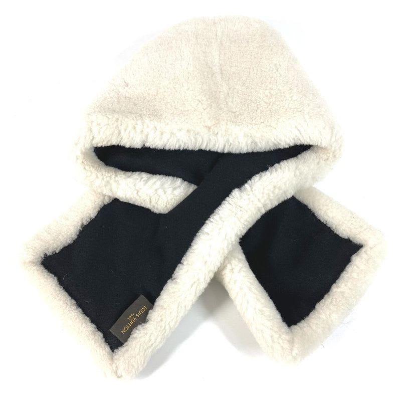 Louis Vuitton Muffler Echarpe Shear Ring Darling Cashmere White Scarf — view 2