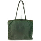 Prada Shoulder Bag Triangle Logo Plate Nylon Khaki