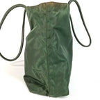 Prada Shoulder Bag Triangle Logo Plate Nylon Khaki