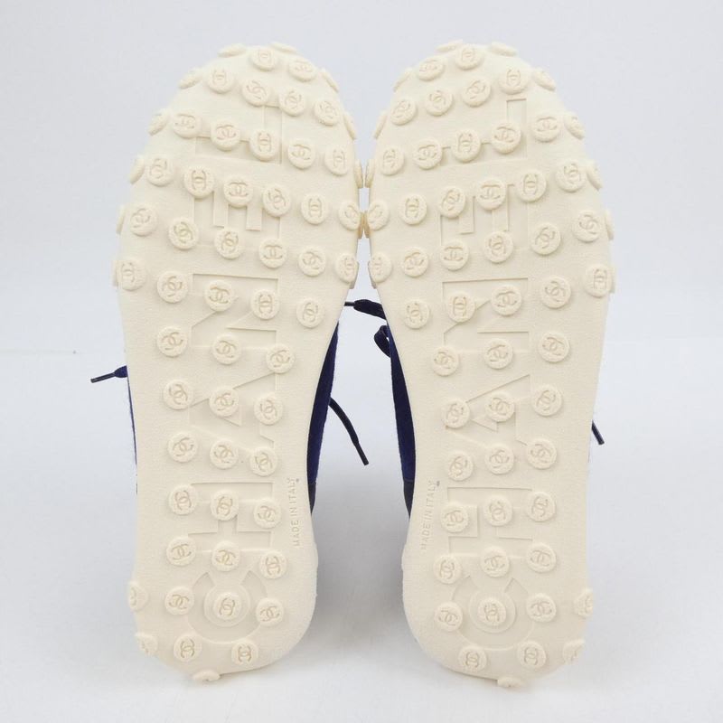 Chanel Size 41 Navy Sneakers — view 4