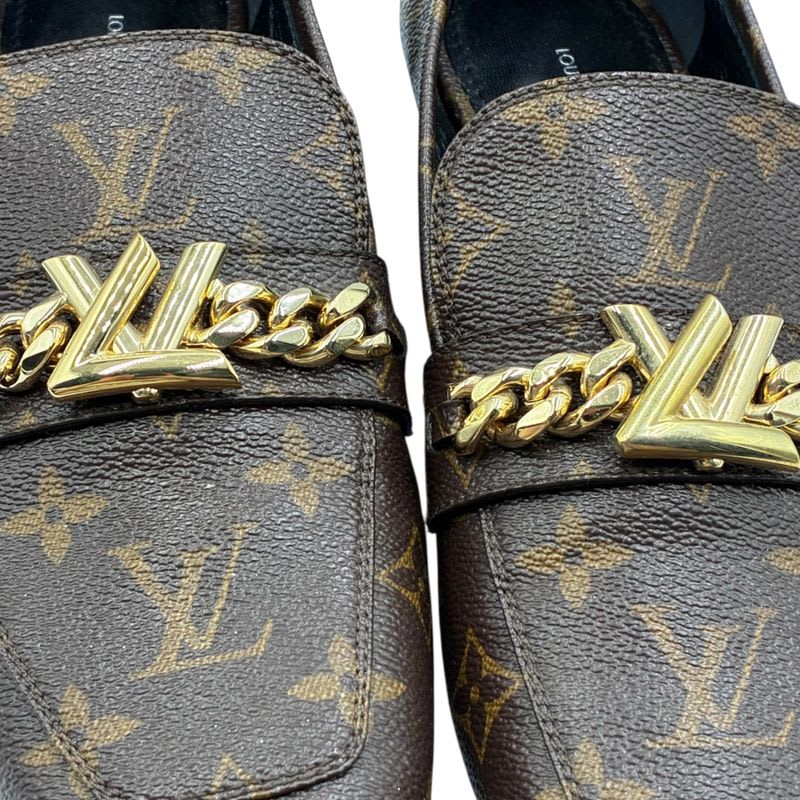 Louis Vuitton Loafer Leather Shoes Upper Case Line Monogram Flat — view 6