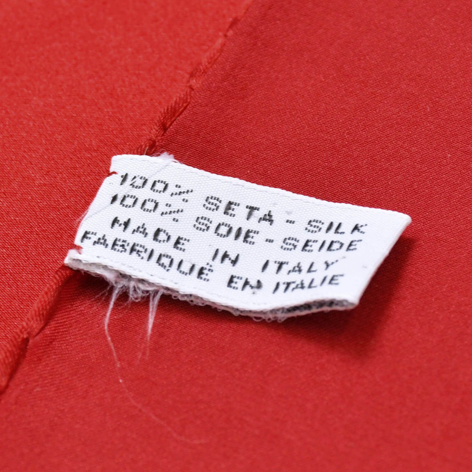 Chanel Scarf Bandana CC Logo Handkerchief 80 Red Silk — view 4