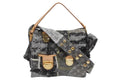 Louis Vuitton Monogram Denim Patchwork Posty Messenger Bag Gray
