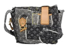 Louis Vuitton Monogram Denim Patchwork Posty Messenger Bag Gray — view 2