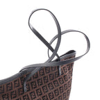 Fendi Tote Bag Zucchino 8 Bh075 Dark Brown Black Canvas Leather Mini — view 6