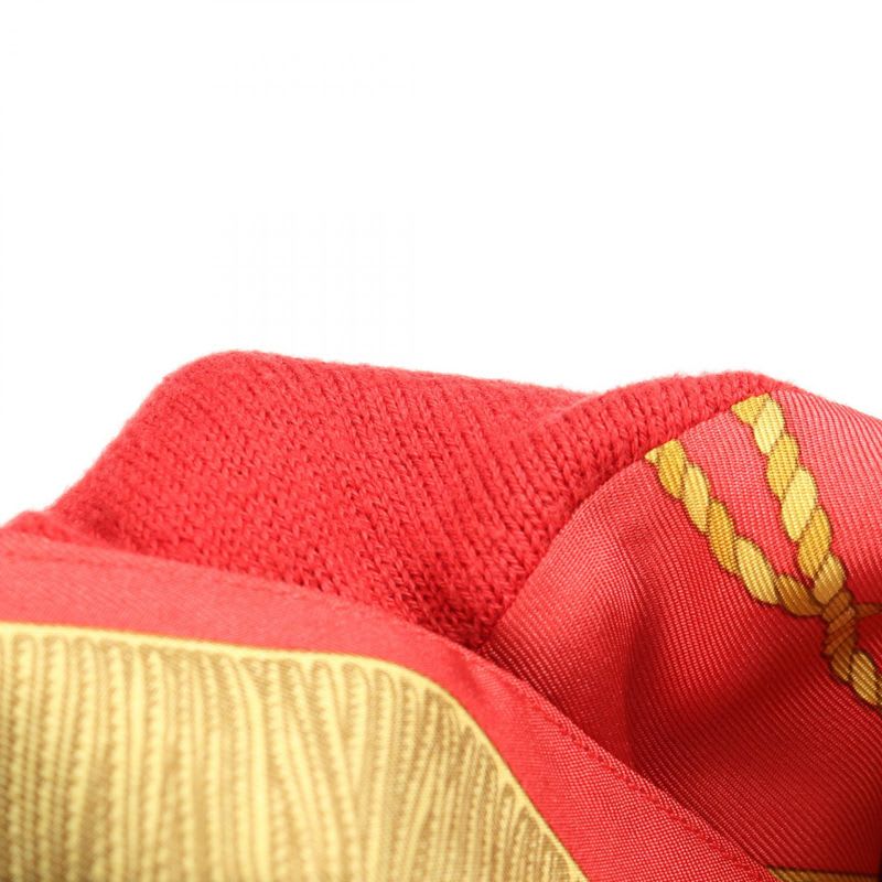 Hermes Knit Red Silk Cotton Scarf Shirt — view 9