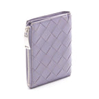 Bottega Veneta Bifold Wallet Intrecciato Purple Leather — view 2