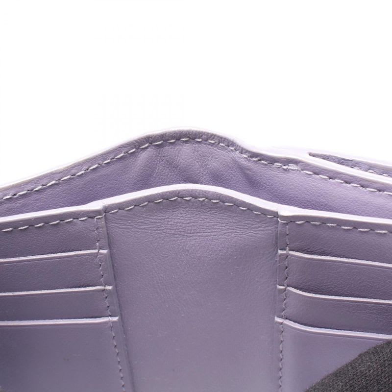 Bottega Veneta Bifold Wallet Intrecciato Purple Leather — view 6