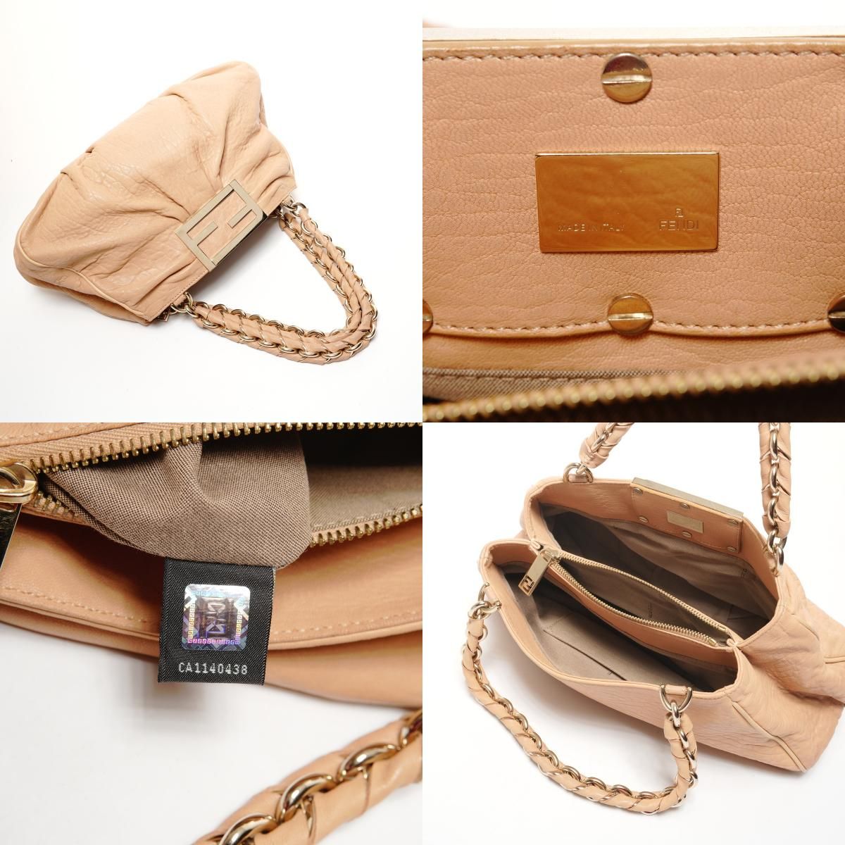 Fendi Shoulder Bag Mia Mamma Leather Chain Bucket — view 9