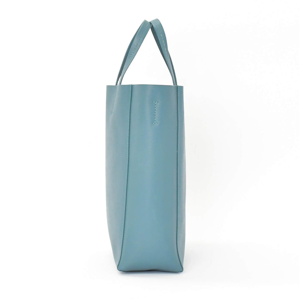 Celine Vertical Cabas Mall 2-Way Tote Bag Blue Celadon Calfskin Gold — view 3