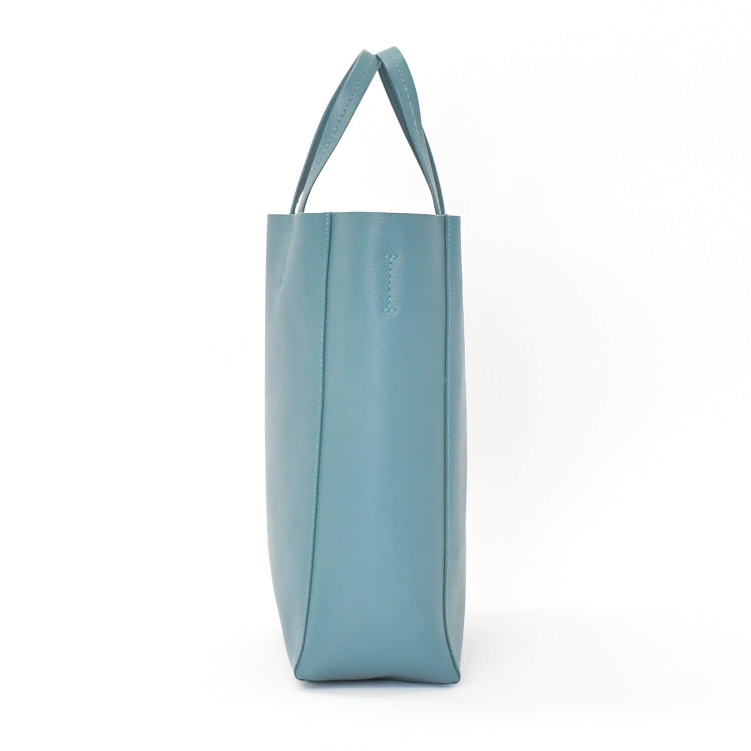 Celine Vertical Cabas Mall 2-Way Tote Bag Blue Celadon Calfskin Gold — view 3