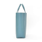 Celine Vertical Cabas Mall 2-Way Tote Bag Blue Celadon Calfskin Gold — view 5