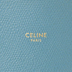 Celine Vertical Cabas Mall 2-Way Tote Bag Blue Celadon Calfskin Gold — view 6