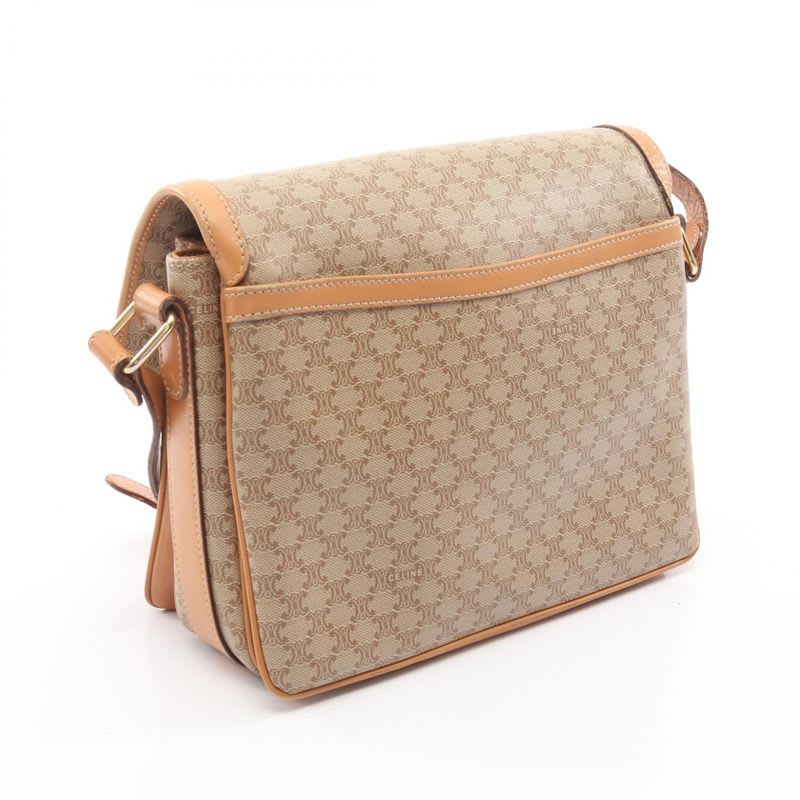 Celine Shoulder Bag Macadam Beige Leather — view 3