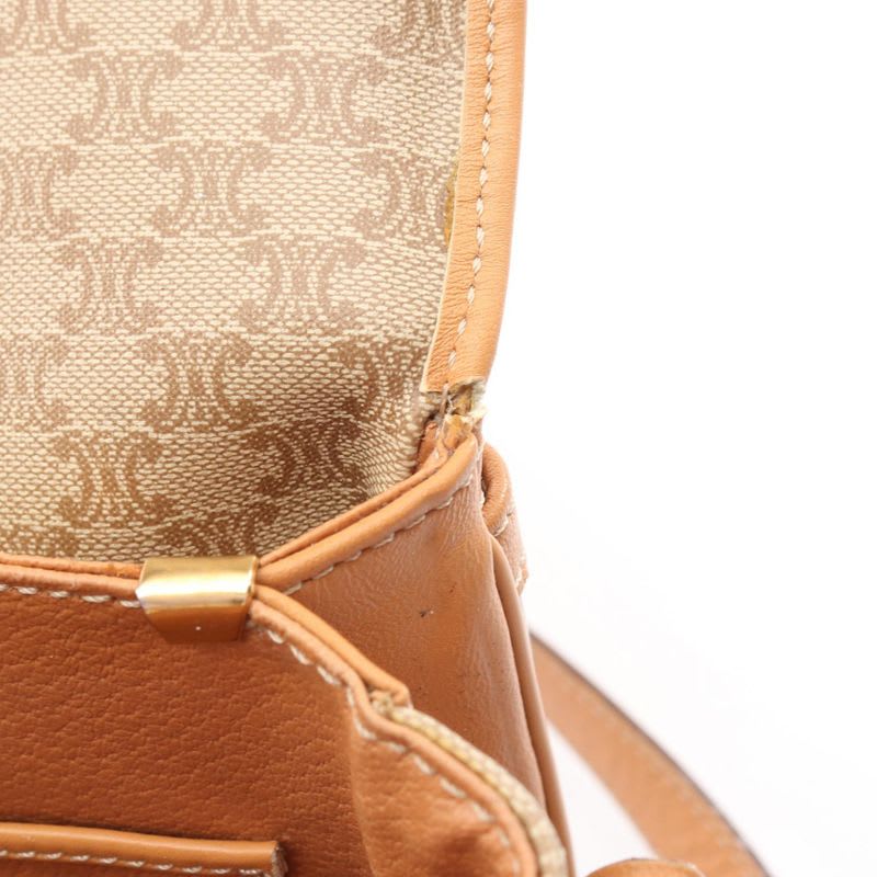 Celine Shoulder Bag Macadam Beige Leather — view 9