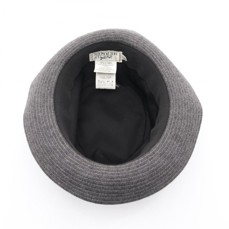 Hermes Hat Gray Silk — view 3