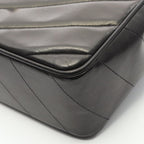 Chanel Shoulder Bag V Stitch Black Lambskin Chain