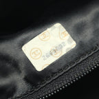 Chanel Shoulder Bag Black Leather Calf Chain