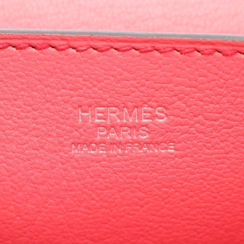 Hermes Shoulder Bag Opry 24 ck Geranium Rose Azalea Leather — view 5