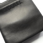 Chanel Tote Bag Black Lambskin Logo Handbag — view 8