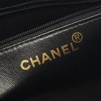 Chanel Tote Bag Black Lambskin Logo Handbag — view 5