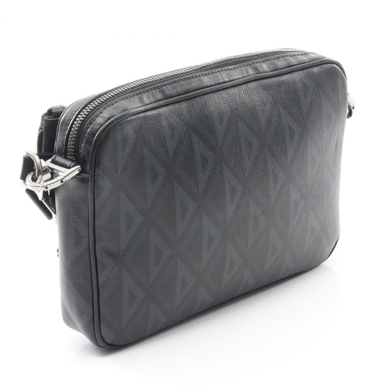 Dior CD Diamond Black Leather Saddle — view 3