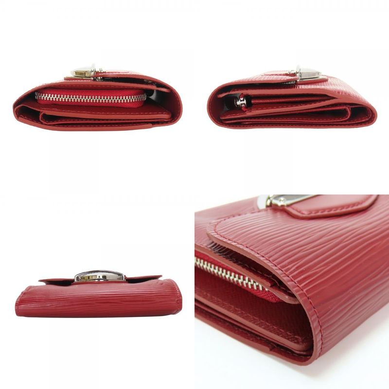 Louis Vuitton Trifold Wallet Portefeuille Joy M6658 M Epi Leather Ruby Silver — view 3