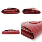 Louis Vuitton Trifold Wallet Portefeuille Joy M6658 M Epi Leather Ruby Silver — view 3