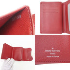 Louis Vuitton Trifold Wallet Portefeuille Joy M6658 M Epi Leather Ruby Silver — view 7