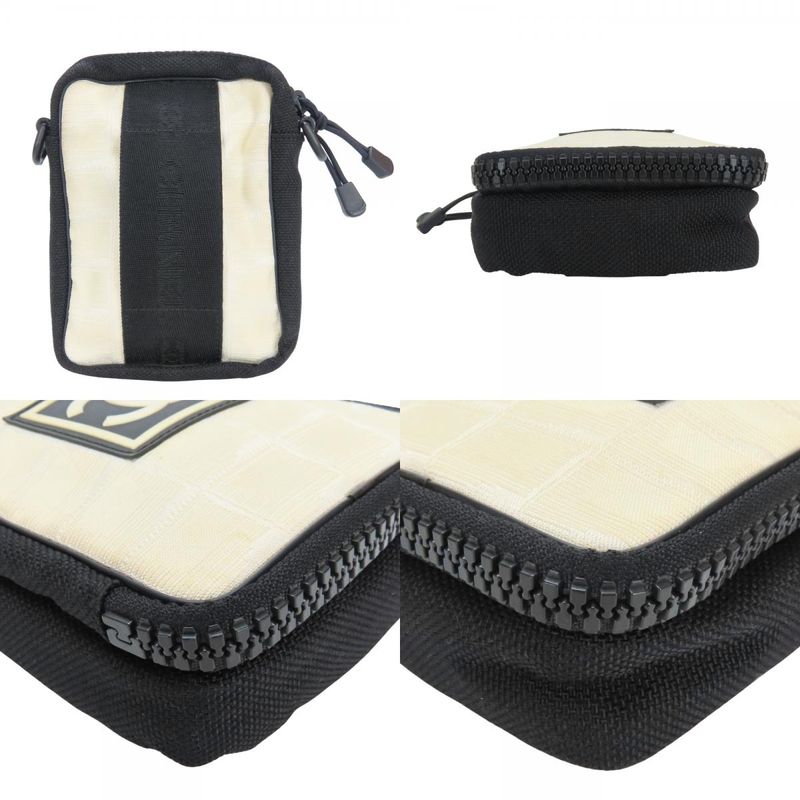 Chanel Shoulder Bag Sports Line Jacquard Nylon Ivory Black — view 4