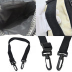 Chanel Shoulder Bag Sports Line Jacquard Nylon Ivory Black — view 9