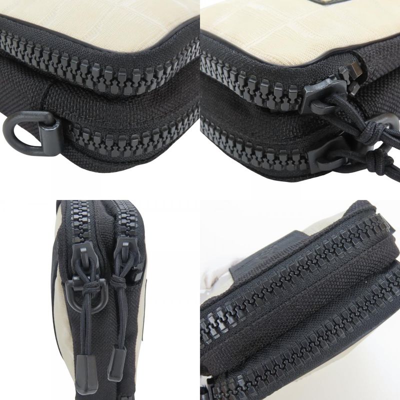 Chanel Shoulder Bag Sports Line Jacquard Nylon Ivory Black — view 5