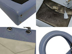 Dior Diorissimo 2-Way Handbag Blue Black Leather Silver — view 6