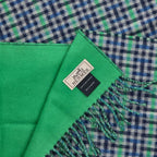 Hermes H Ecoce Recto Verso Plaid Cashmere Fringe Scarf — view 3