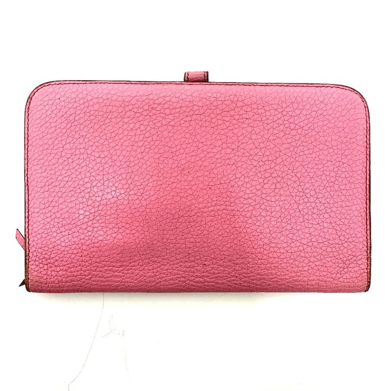 Hermes Long Wallet Dogon GM Taurillon Clemence Pink — view 2