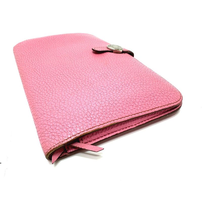 Hermes Long Wallet Dogon GM Taurillon Clemence Pink — view 4