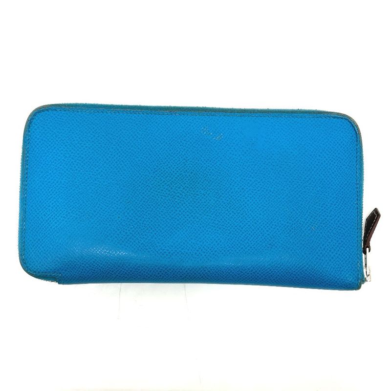 Hermes Long Wallet Azap Silk In Epson Blue — view 2