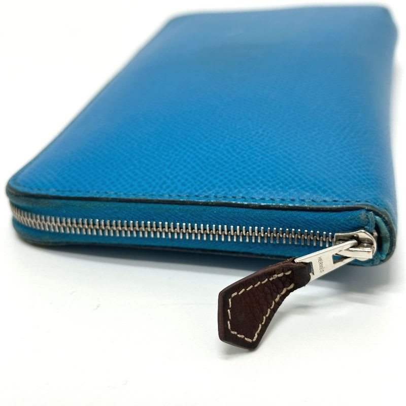 Hermes Long Wallet Azap Silk In Epson Blue — view 5
