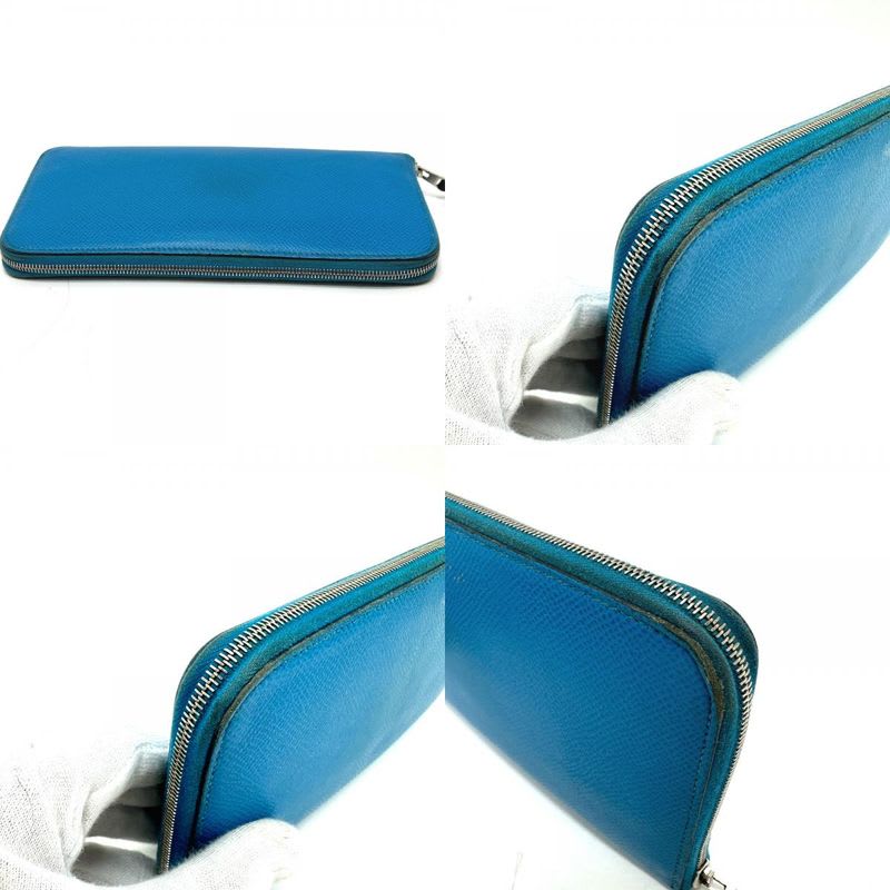 Hermes Long Wallet Azap Silk In Epson Blue — view 6
