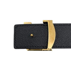 Louis Vuitton Belt Sainteur Initial M9453 Monogram Brown Black Gold Hardware — view 5