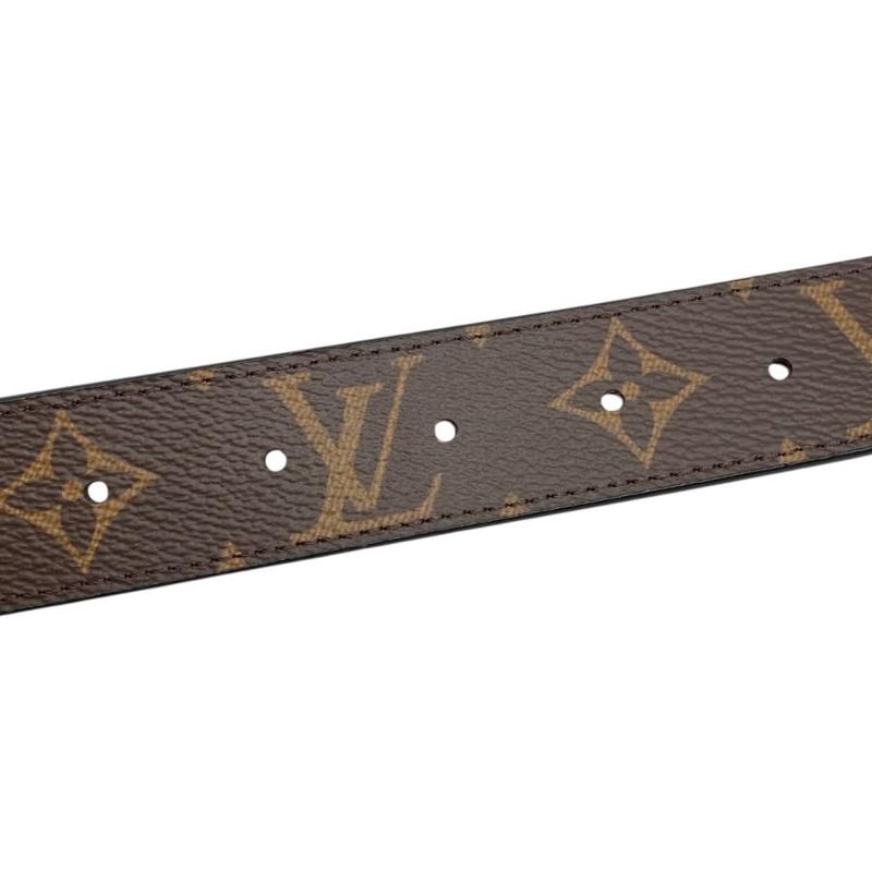 Louis Vuitton Belt Sainteur Initial M9453 Monogram Brown Black Gold Hardware — view 8