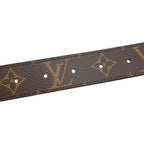 Louis Vuitton Belt Sainteur Initial M9453 Monogram Brown Black Gold Hardware — view 8