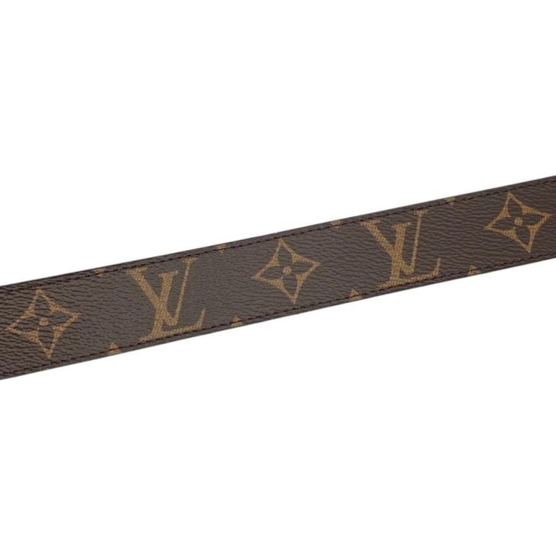 Louis Vuitton Belt Sainteur Initial M9453 Monogram Brown Black Gold Hardware — view 6