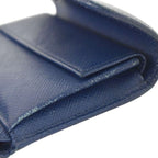 Prada Trifold Wallet Saffiano Leather Blue — view 6